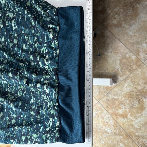Smartwool Active Womens Lined Skirt Skort Sz M Green Printed Pockets 16" Length - Picture 11 of 15